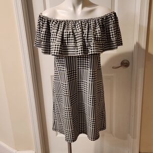 Cooperative Urban Outfitters new with tags checkered off shoulders dress large